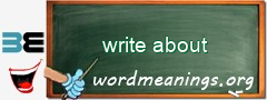 WordMeaning blackboard for write about